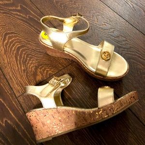 Girls Michael Kors wedge sandals